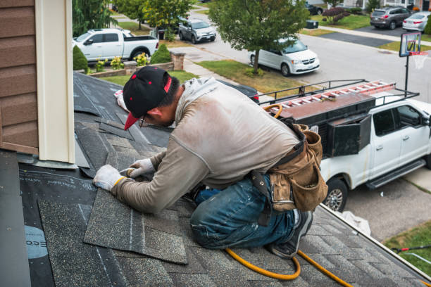 Professional Roofing technician working in Line Lexington, PA